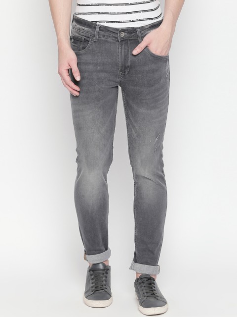 

SF JEANS by Pantaloons Men Grey Skinny Fit Low-Rise Low Distress Stretchable Jeans