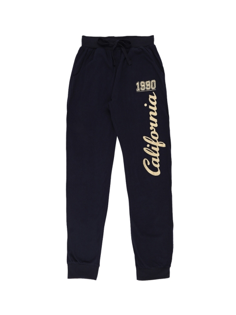 

Pantaloons Junior Girls Navy Blue Printed Slim Fit Joggers