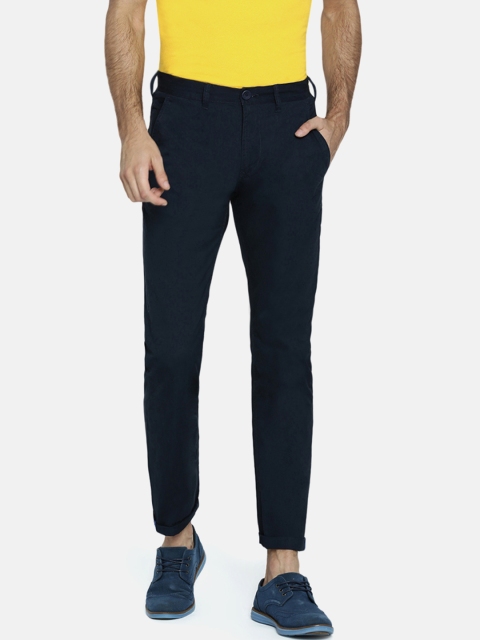 

Breakbounce Men Navy Blue Slim Fit Solid Regular Trousers