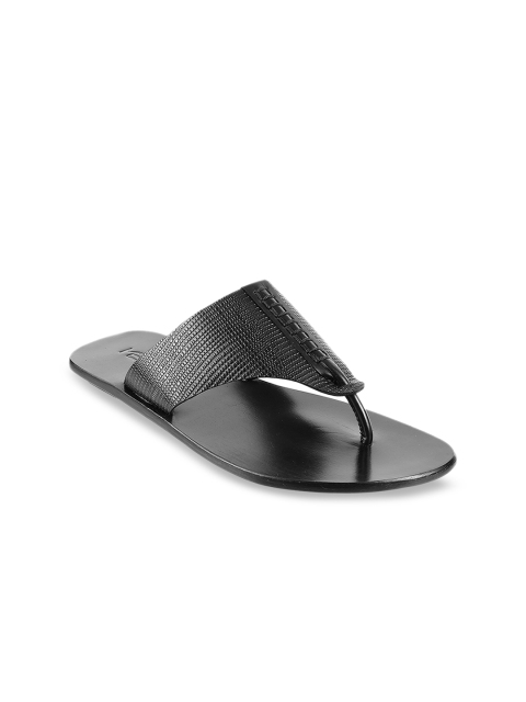 

Metro Men Black Leather Comfort Sandals