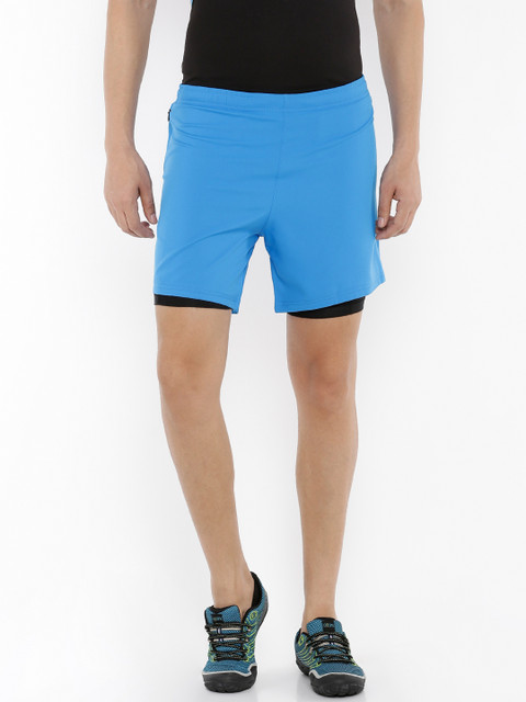 

Azani Men Blue Solid Regular Fit Sports Shorts