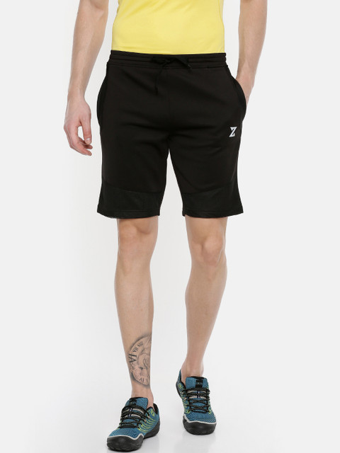 

Azani Men Black Solid Regular Fit Sports Shorts