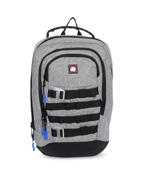 

SWISS BRAND Unisex Grey Solid Backpack