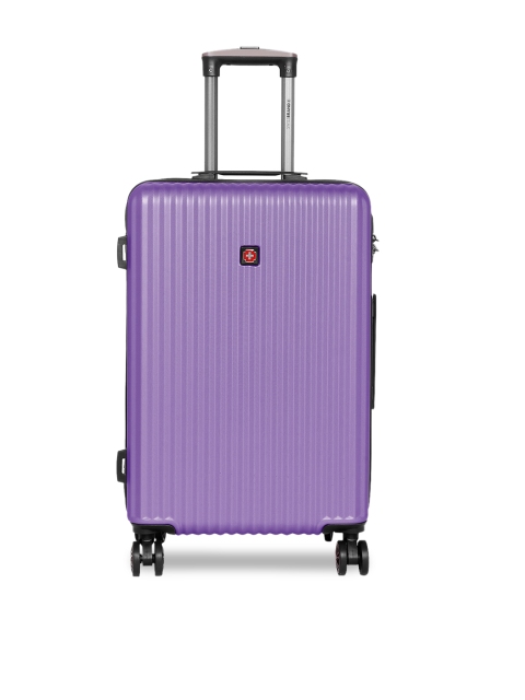 

SWISS BRAND Purple Riga Range Hard Side Medium Trolley Bag