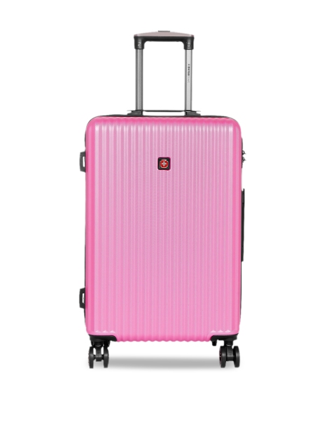 

SWISS BRAND Pink Riga Range Hard Side Medium Trolley Bag