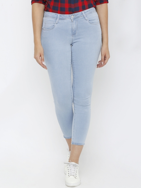 

Kraus Jeans Women K4050 Blue Skinny Fit Mid-Rise Clean Look Jeans