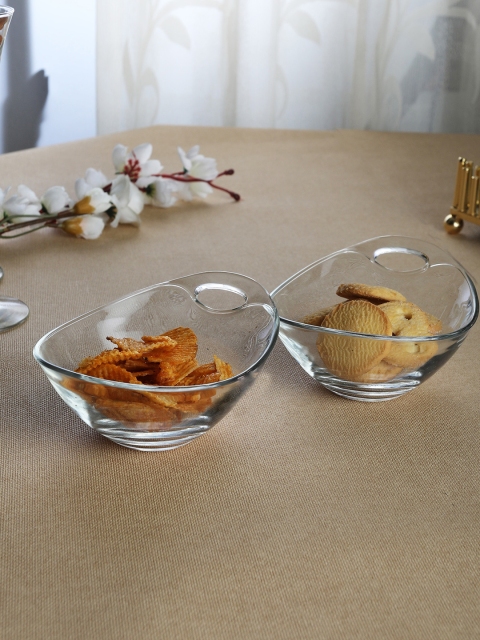 

Borgonovo Set of 2 Solid Glass Bowls, Transparent