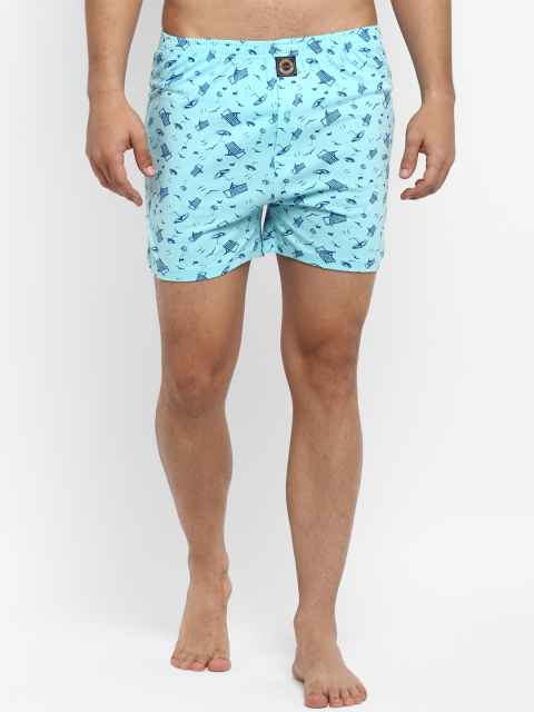 

Joven Mens Blue Printed Boxer Shorts JB1K-BU01