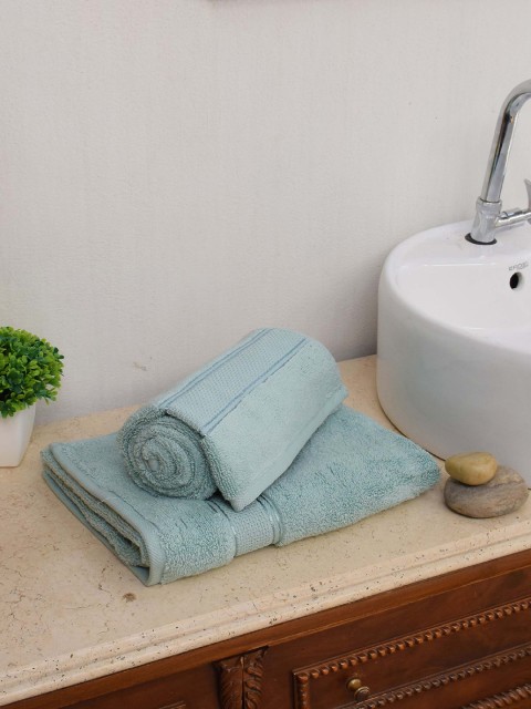 

Avira Home Unisex Set of 2 Blue 550 GSM Hand Towels