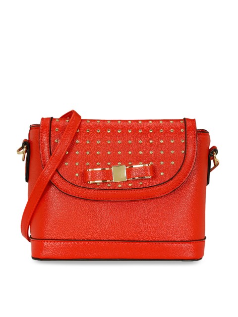 

KLEIO Red Embellished Sling Bag