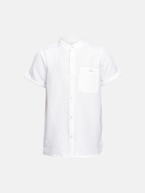 

Oxolloxo Boys White Regular Fit Solid Casual Shirt