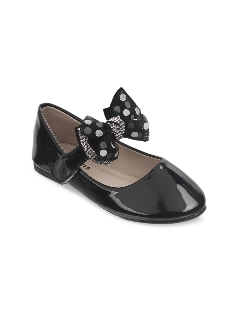 

Kittens Girls Black Striped Ballerinas