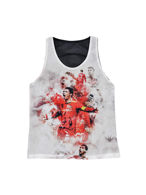 

Lil Tomatoes Boys Off-White Cristiano Ronaldo Printed Scoop Neck T-shirt
