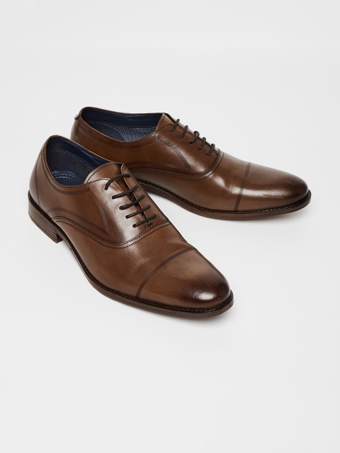 

CODE by Lifestyle Men Tan Brown Solid Formal Leather Oxfords