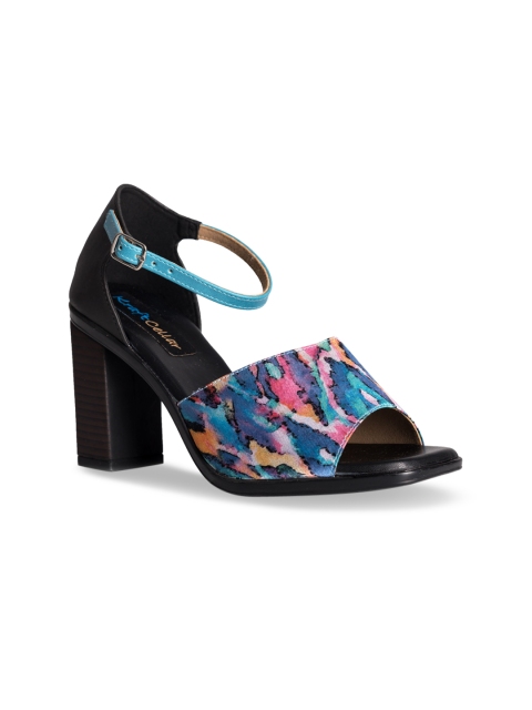 

Kraft Cellar Women Blue & Black Printed Heels