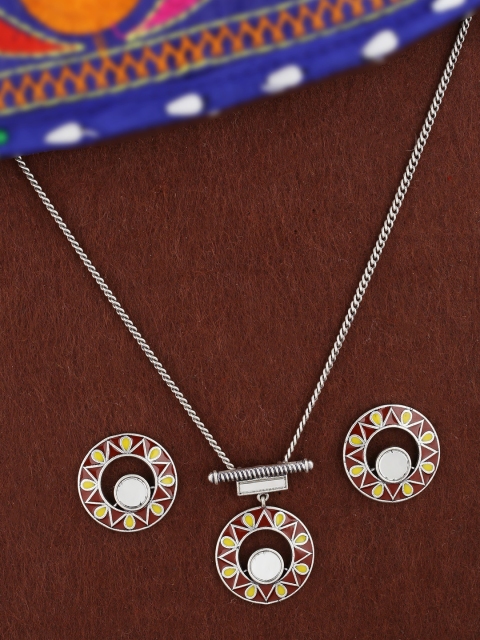 

Studio Voylla Silver-Plated & Handcrafted Jewellery Set