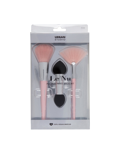 

Cala Urban Studio Makeup Brush 3Pc Le Nu All You Need Kit, Multi