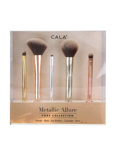 

Cala Makeup Brush 5Pc Metallic Allure Core Collection, Multi