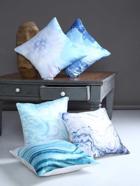 

Alina decor Multicoloured Set of 5 Abstract Square Cushion Covers, Multi