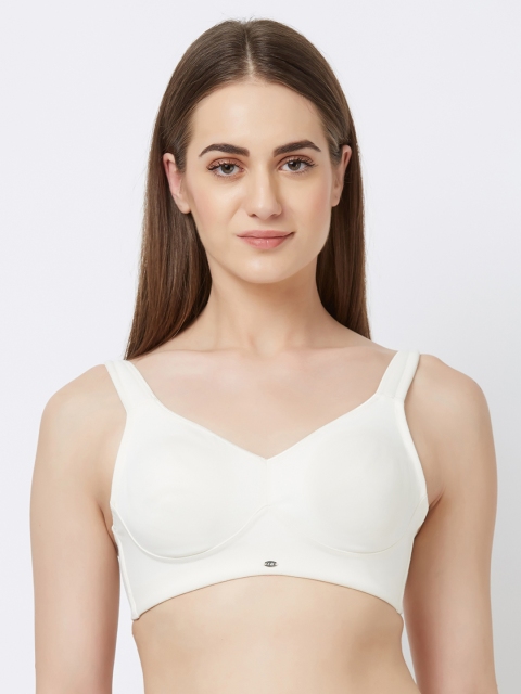 

Soie Off-White Solid Non-Wired Non Padded Minimizer Bra CB-333IVORY
