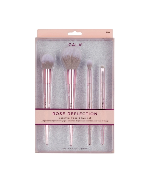 

Cala Women Set of 4 Makeup Brushes, Pink