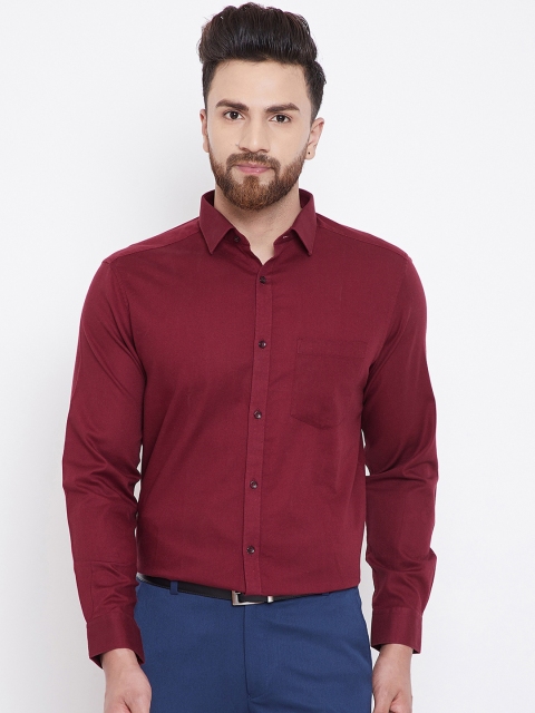 

Canary London Men Maroon Smart Regular Fit Solid Formal Shirt