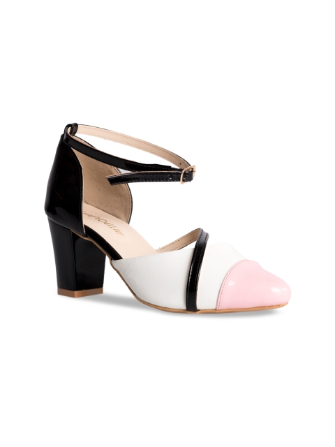 

Kraft Cellar Women White & Pink Colourblocked Pumps