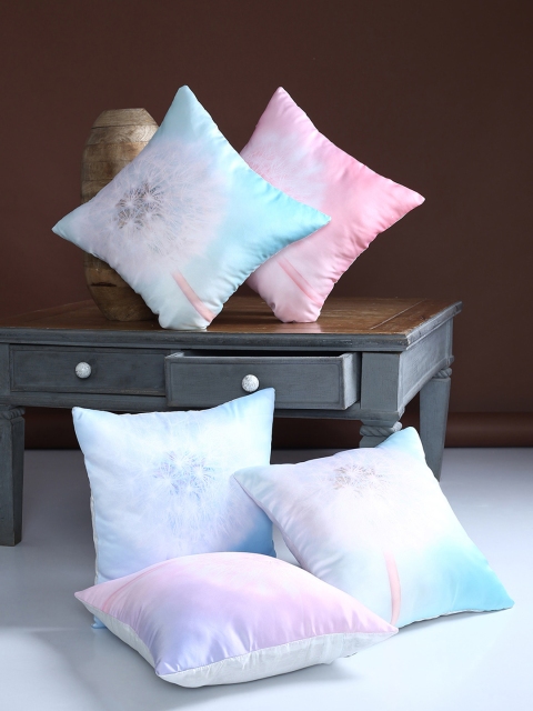 

Alina decor Set of 5 Floral Square Cushion Covers, Multi