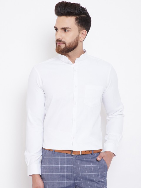 

Canary London Men White Smart Slim Fit Solid Formal Shirt