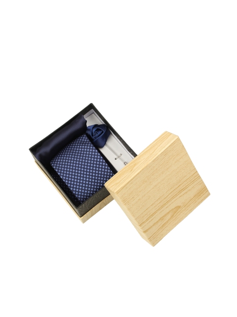 

Alvaro Castagnino Men Navy Blue & Silver-Toned Accessory Gift Set