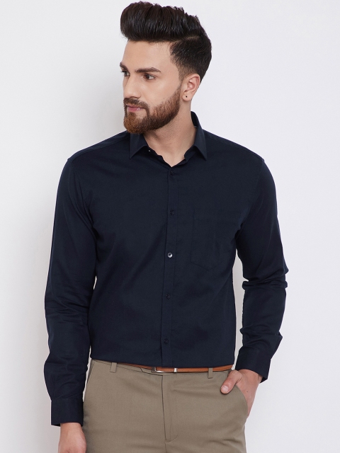 

Canary London Men Navy Blue Smart Regular Fit Solid Formal Shirt