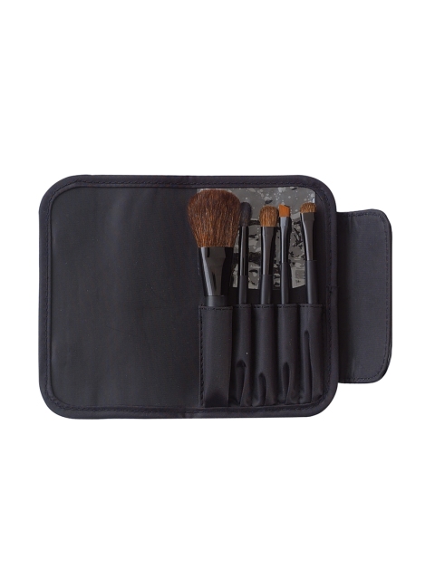 

Cala Women Set of 5 Makeup Brushes with Black Magnet Pouch, Multi