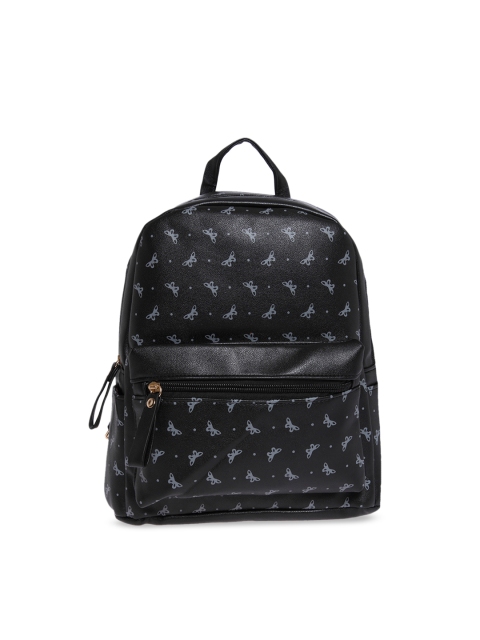 

FUR JADEN Women Black Graphic Backpack