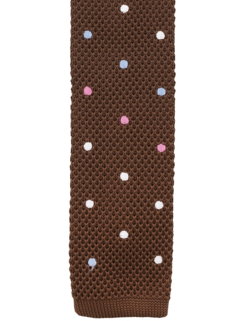 

The Tie Hub Brown & Pink Knitted Design Skinny Tie