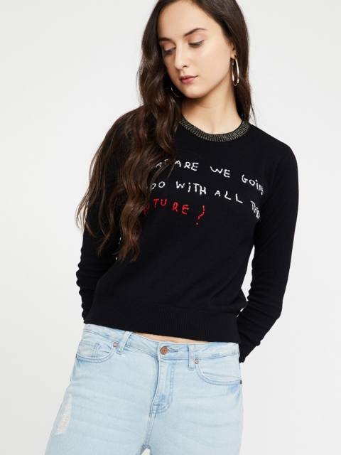 

Ginger by Lifestyle Women Black Printed Top