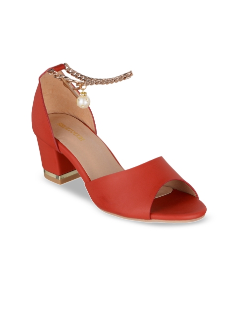 

SHUZ TOUCH Women Red Solid Heels