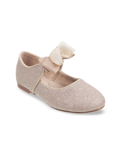 

Kittens Girls Gold-Toned Solid Ballerinas