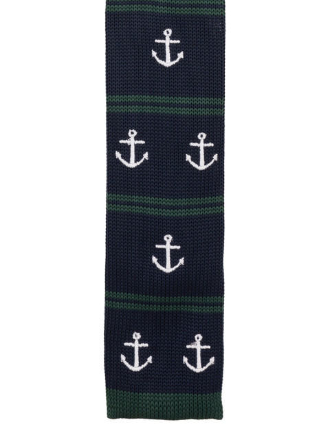 

The Tie Hub Blue & White Woven Design Skinny Tie