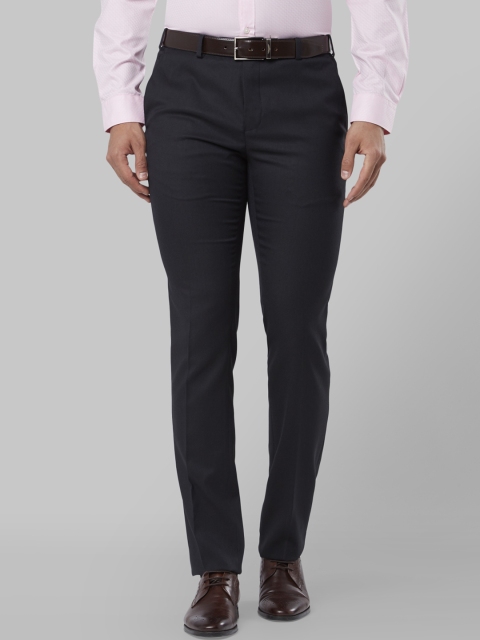 

Raymond Men Blue Regular Fit Solid Formal Trousers
