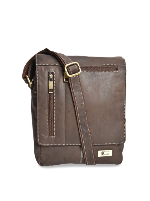 

Peseta Unisex Brown Solid Messenger Bag