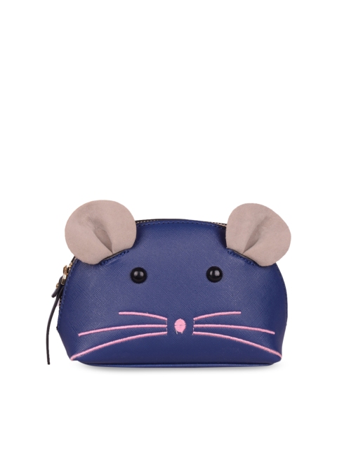 

Bagkok Women Blue Printed Zip Around Wallet
