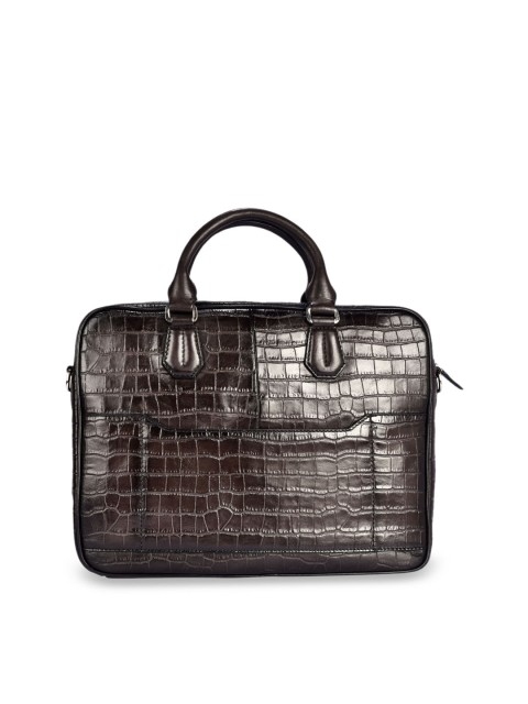 

Eske Men Brown Solid Leather Laptop Bag