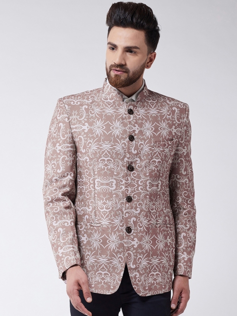 

SOJANYA Men Beige Printed Blazer