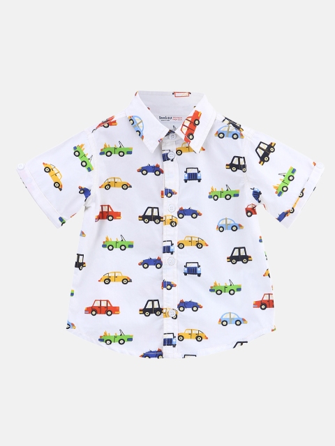 

Beebay Boys Multicoloured Regular Fit Printed Casual Shirt, Multi