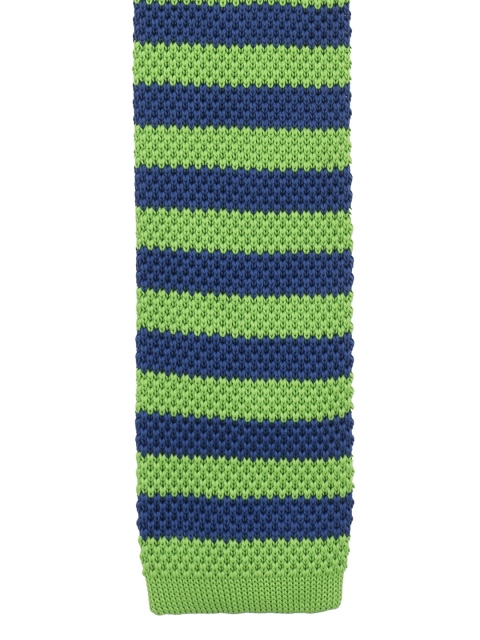 

The Tie Hub Blue & Green Striped Skinny Tie