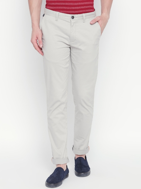 

Urban Ranger by pantaloons Men Grey Slim Fit Solid Chinos