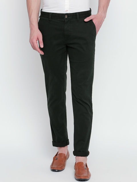 

Urban Ranger by pantaloons Men Green Slim Fit Solid Chinos