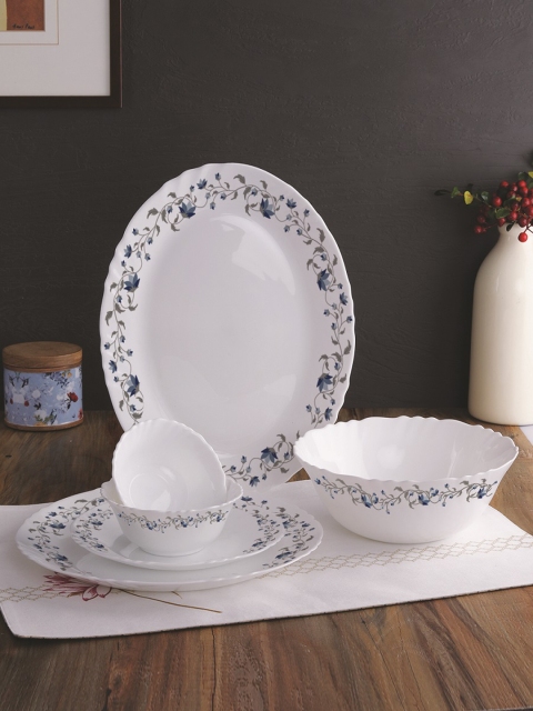 

Cello White & Blue 27-Pieces Printed Ceramic Dinner Set