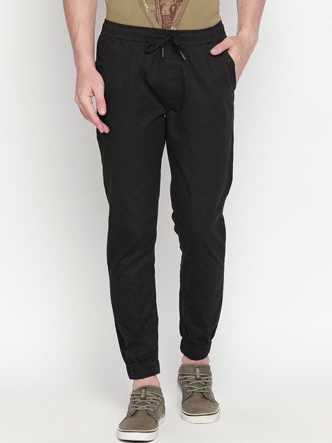 

Urban Ranger by pantaloons Men Black Regular Fit Solid Joggers