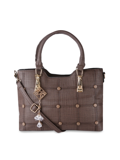 

Satchel Bags Brown Embellished Handheld Bag
